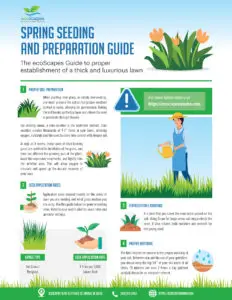 Spring Seeding and Prep Guide by EcoScapes