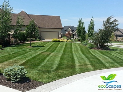 Lawn mowed in Omaha, NE by EcoScapes